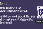 IBPS Clerk XIV Recruitment 2024